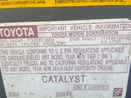 2007 TOYOTA RAV4, GREEN, 3.5L, AT, AWD,   Z25072